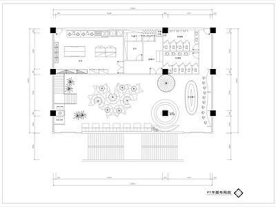 720㎡自助餐厅 餐饮空间 施工图