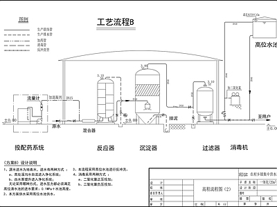 农村20立方一体净化器供水设备 施工图