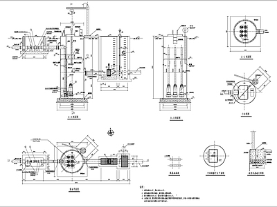 一体化污水提升泵站工艺 施工图