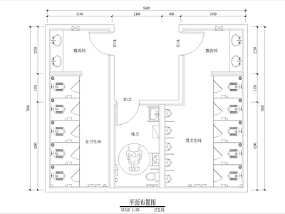 公共卫生间002 施工图