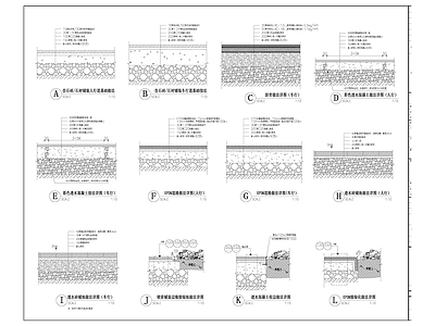 景观铺装基础大样 施工图