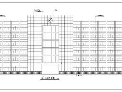 6层厂区办公楼平面布局 施工图