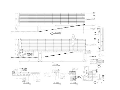 山地景观挑台详图 施工图