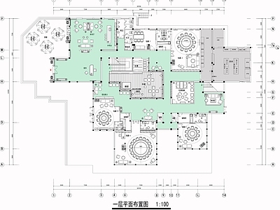 1500平中西结合会所室内 施工图