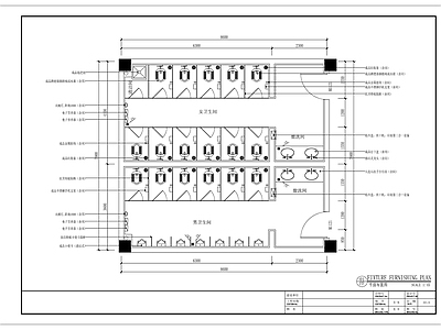 公共卫生间 施工图