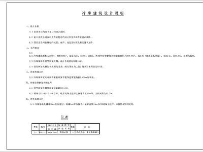 小型冷库建筑设计 施工图