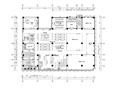 现代办公空间 平面图