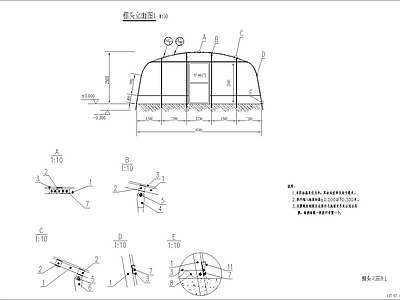 蔬菜大棚建筑 施工图