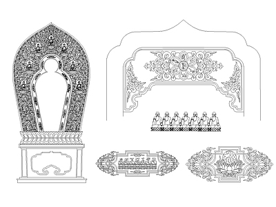 寺庙雕刻图库