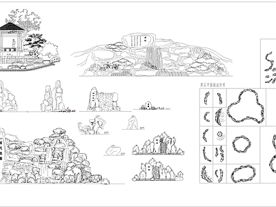 假山石头图库 施工图