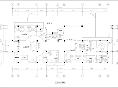 910㎡售楼中心建筑设计 施工图