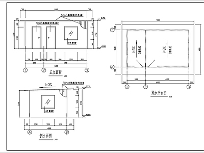 小型活动板房建筑设计 施工图