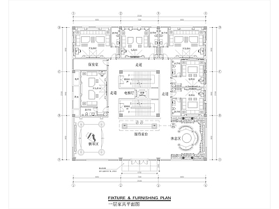 1950㎡休闲会所建筑设计 施工图