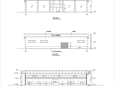 现代4S店建筑 施工图 展销厅