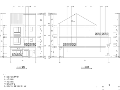 碧水天源建筑 施工图 自建房