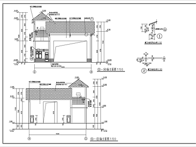 村屯垃圾转运站建筑 施工图