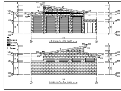 乡村振兴垃圾转运站建筑 施工图