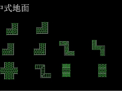 地面拼花地砖施工图