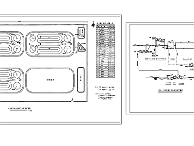 15万立方 污厂 总平面图 流程图 施工图