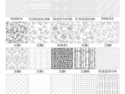 1400个精品填充图案 施工图