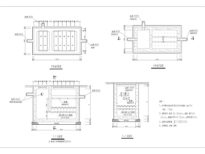 酸碱中和池 消毒池处理  平面流程图 施工图