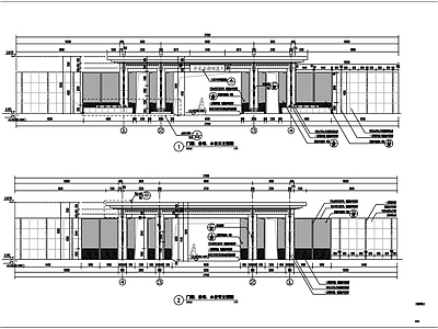 新中式大门入口 施工图