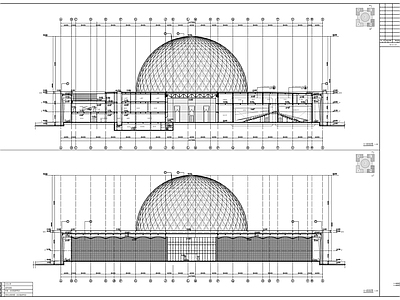 半圆形市级民族宫建筑 施工图