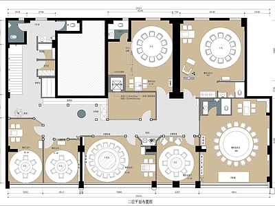 800m²港式茶餐厅平面布置图