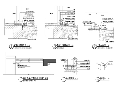 园林建筑交界面处理大样节点 施工图