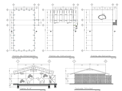 骆驼养殖舍建筑 施工图