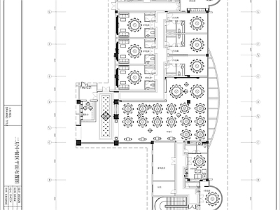 1000平米中餐厅平面布置 施工图