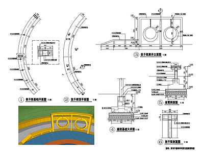 秋千架 施工图 游乐园