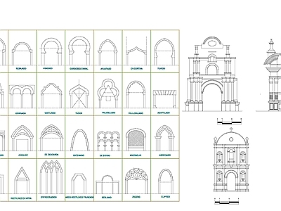 各种欧式拱门图库 施工图