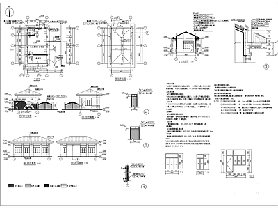 某幼儿园大门门卫室建施图 施工图