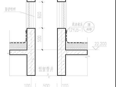 排气道出屋面详图 施工图 建筑通用节点