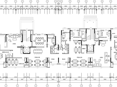 建筑工程办公室平面图 施工图