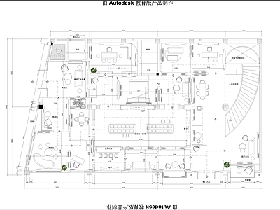 窗帘布艺墙布墙纸展厅 施工图