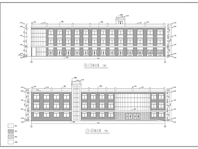 学院三层活动中心建筑扩初图 施工图