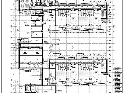 12班3层现代风格学前幼儿园建施图 施工图