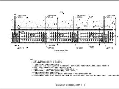 海绵城市生物滞留带大样图 施工图