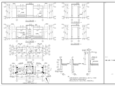 小区大门建筑 施工图