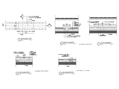屋顶花园排水暗沟节点 施工图