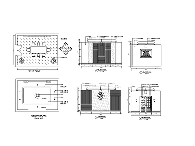 多种餐厅包间详图 施工图