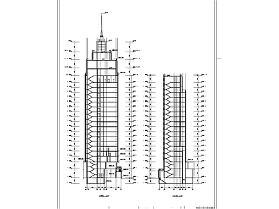 21层大酒店建筑 施工图