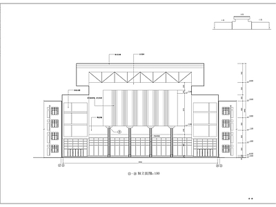 高中五层食堂宿舍多功能厅建筑 施工图