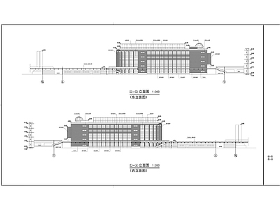 教学楼图书信息楼看台建筑 施工图