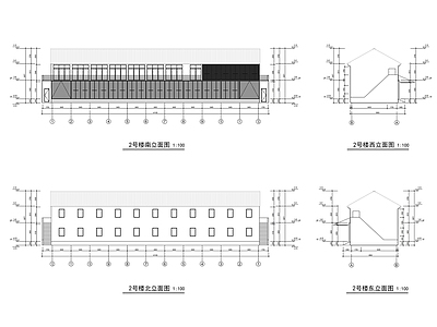 两层市级中学改造建筑 施工图