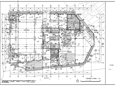 多层悬挑式综合型规划展览馆建筑 施工图