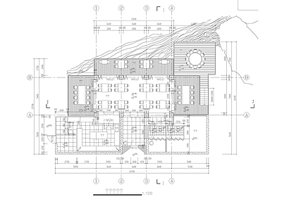 渡假村山地茶室建筑 施工图