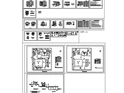 120立方重力式无阀滤池给排水 施工图